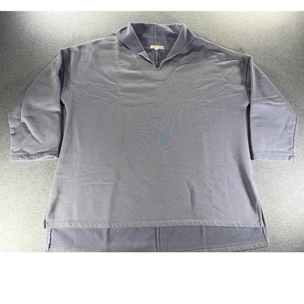 Habitat Clothes To Live In Periwinkle Blue Split Neck Pullover Top Size S 39031